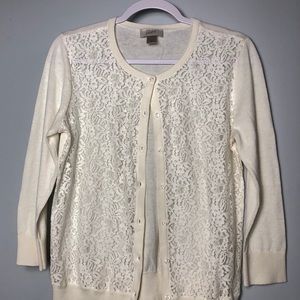 Ann Taylor LOFT Crochet Cardigan